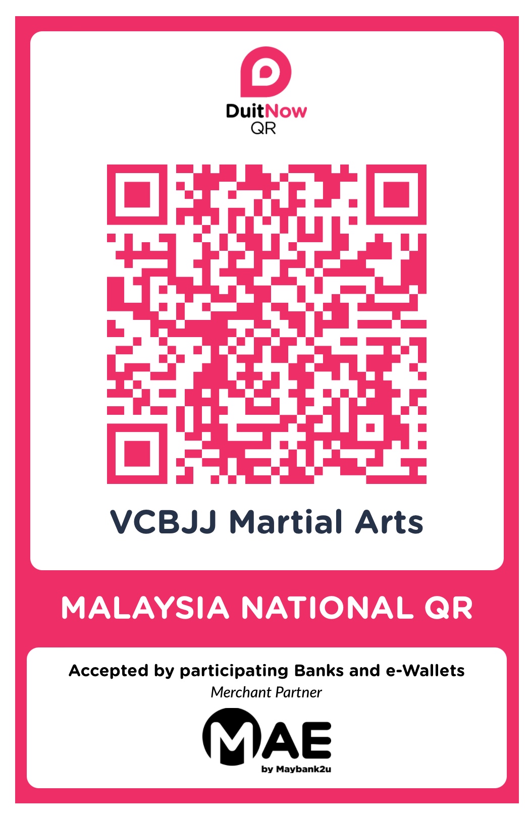 VCBJJ Payment QR Code