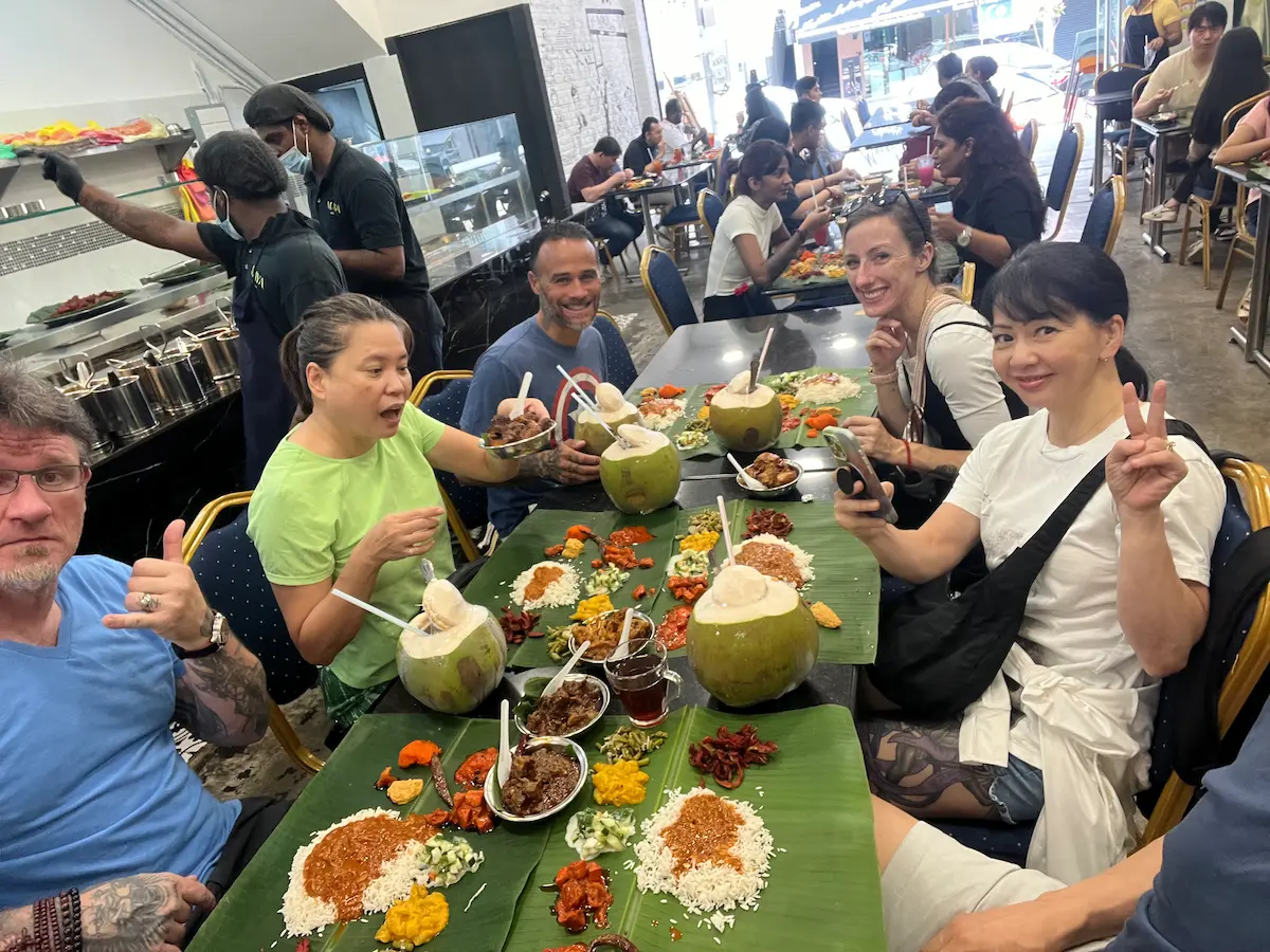 VCBJJ group meal with American friends at a local Malaysian restaurant